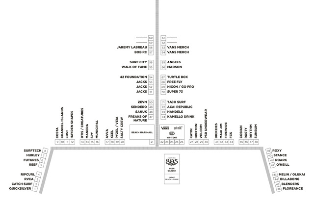 Jacks Pro Surf Comp 2026 map